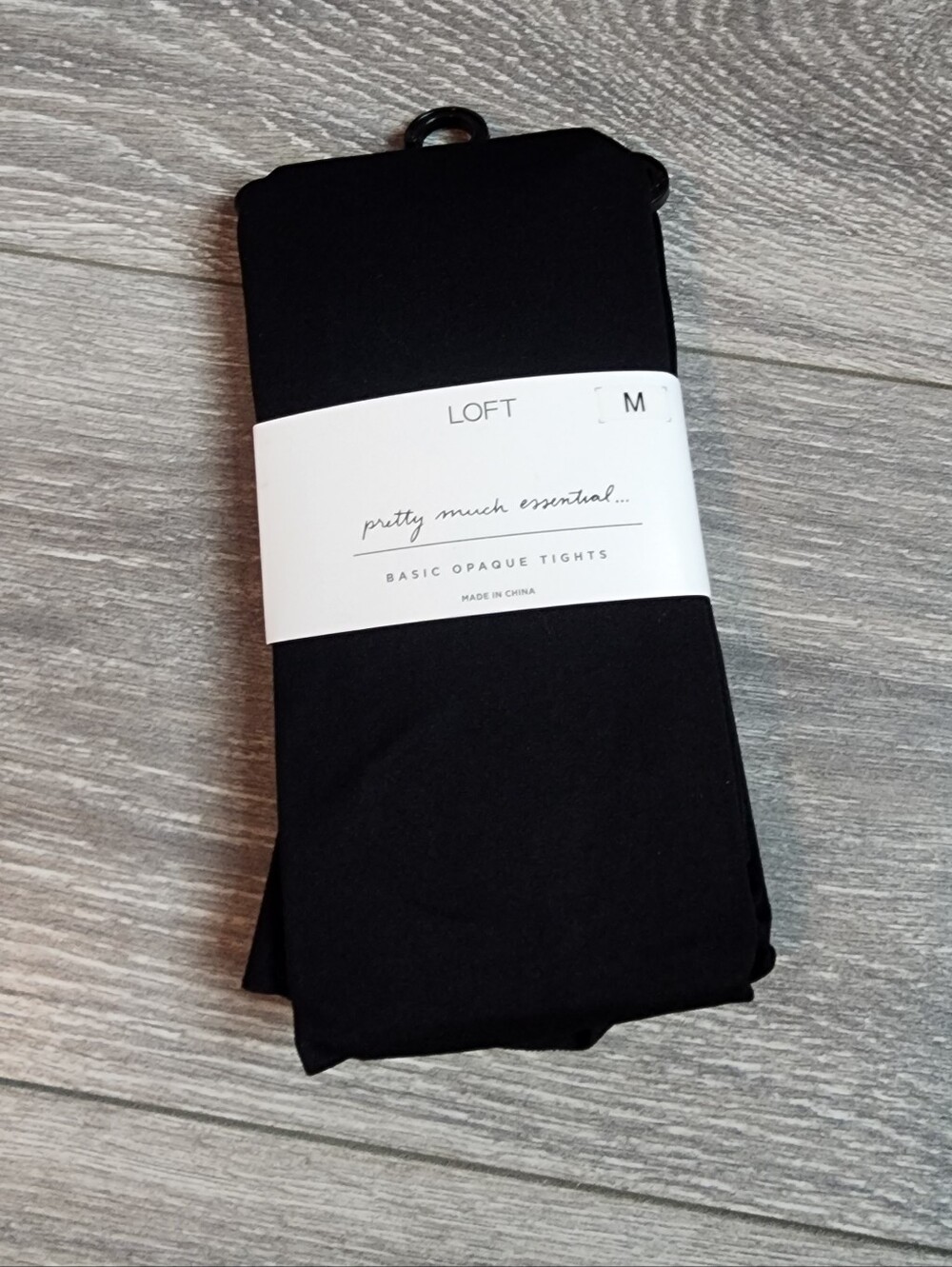 LOFT Basic Opaque Black Tights Medium NWT